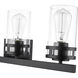Lunden 4 Light 30.25 inch Matte Black Bathroom Vanity Light Wall Light